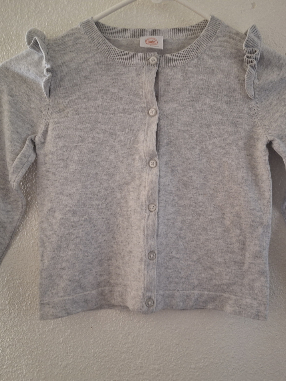 wonder nation Light Gray Button-Up Knit Cardigan